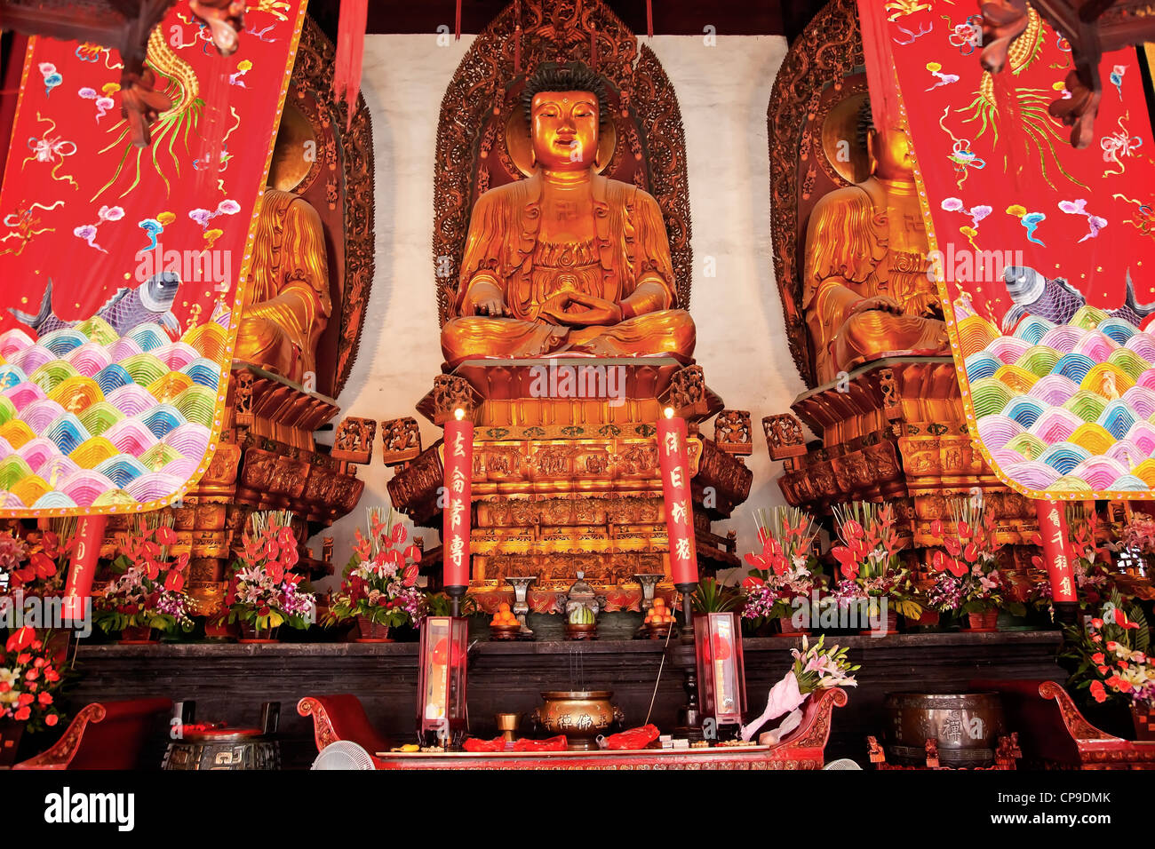 Buddhist Statues Jade Buddha Temple Jufo Si Shanghai China Most famous
