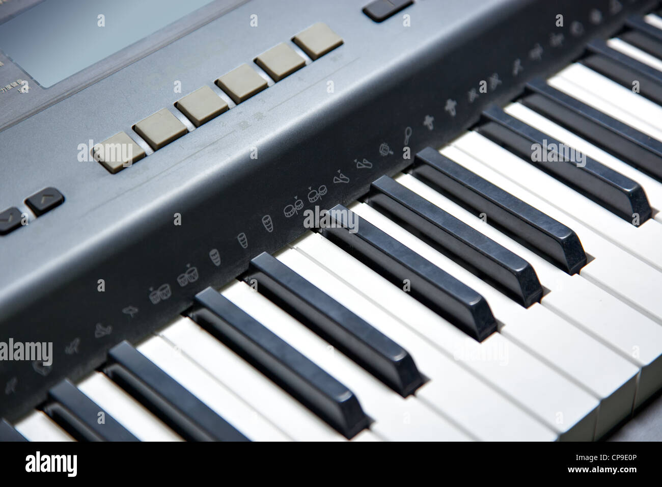 Part of electronic piano keyboard Stock Photo Alamy