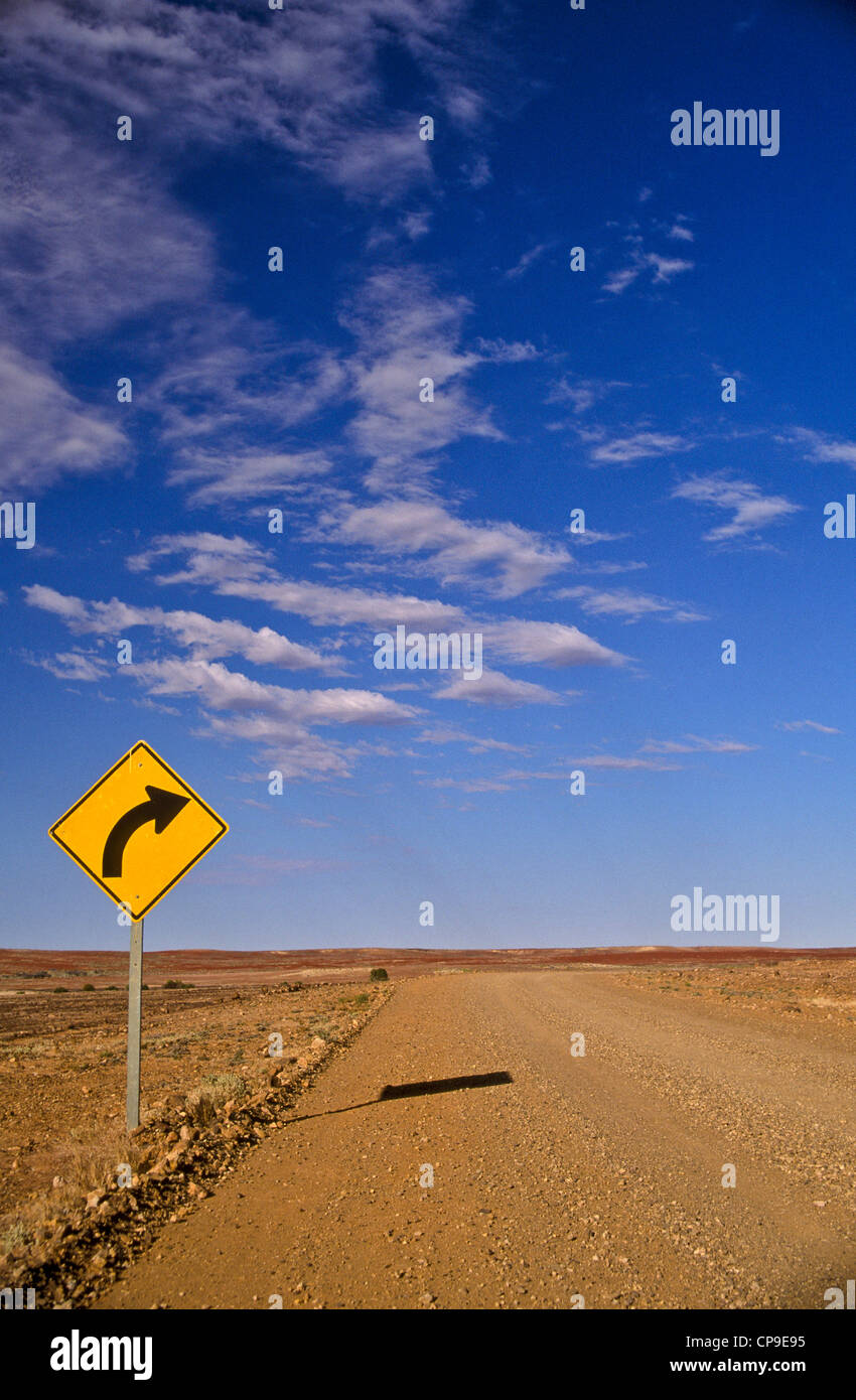 Road sign, Oodnadatta Track, South Australia Stock Photo