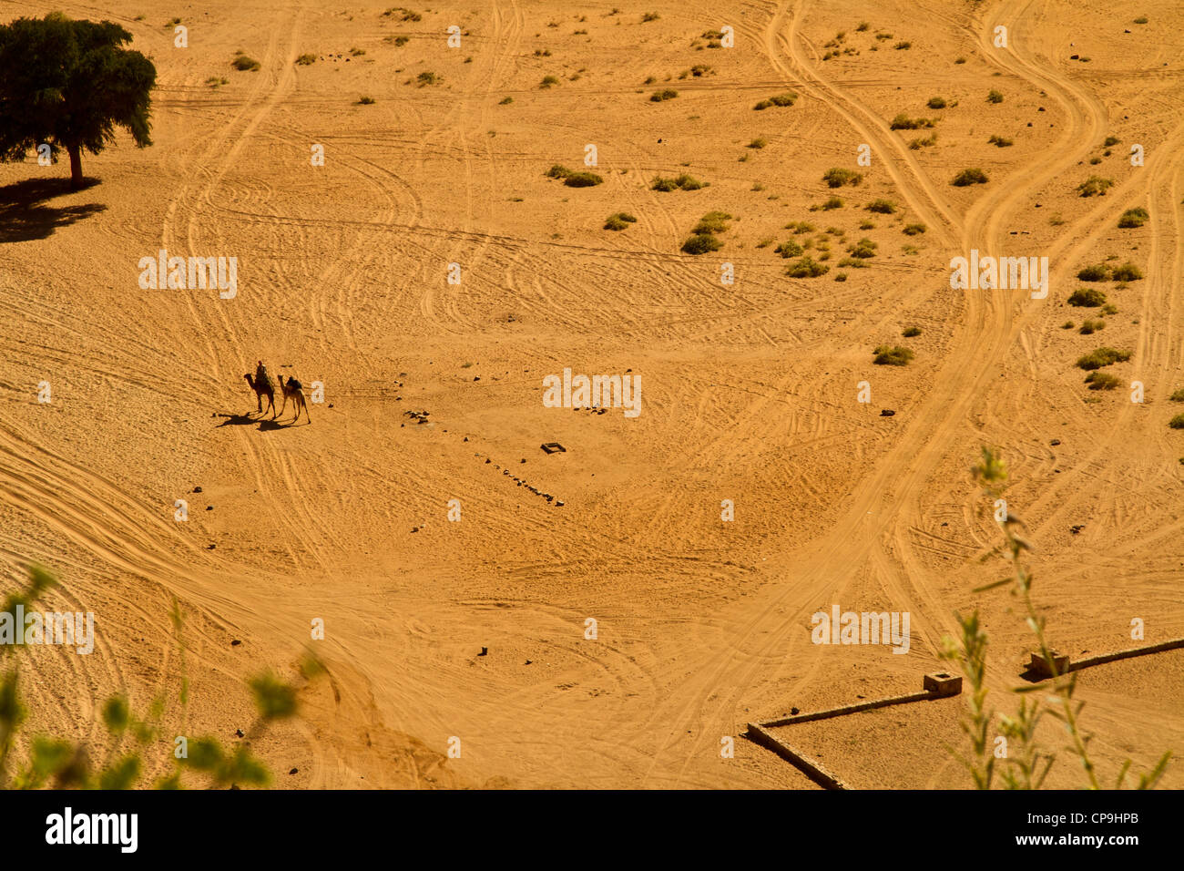 Wadi Rum from above, Jordan Stock Photo