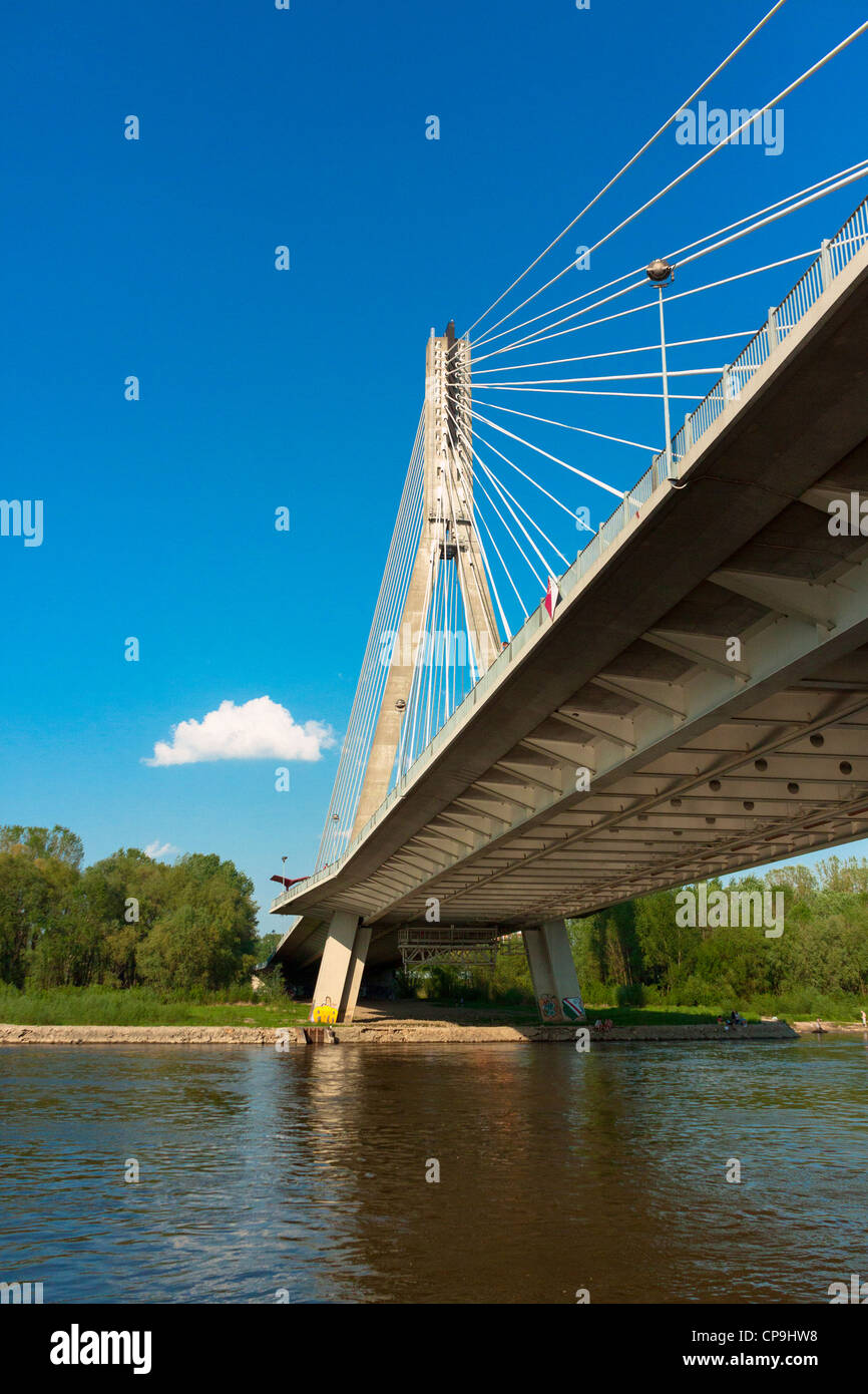 Swietokrzyski bridge in Warsaw, Poland Stock Photo