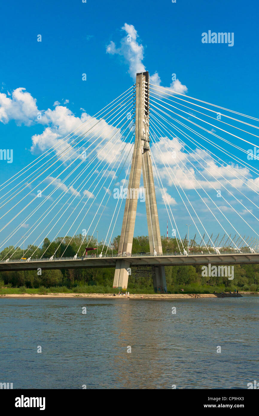 Swietokrzyski bridge in Warsaw, Poland Stock Photo