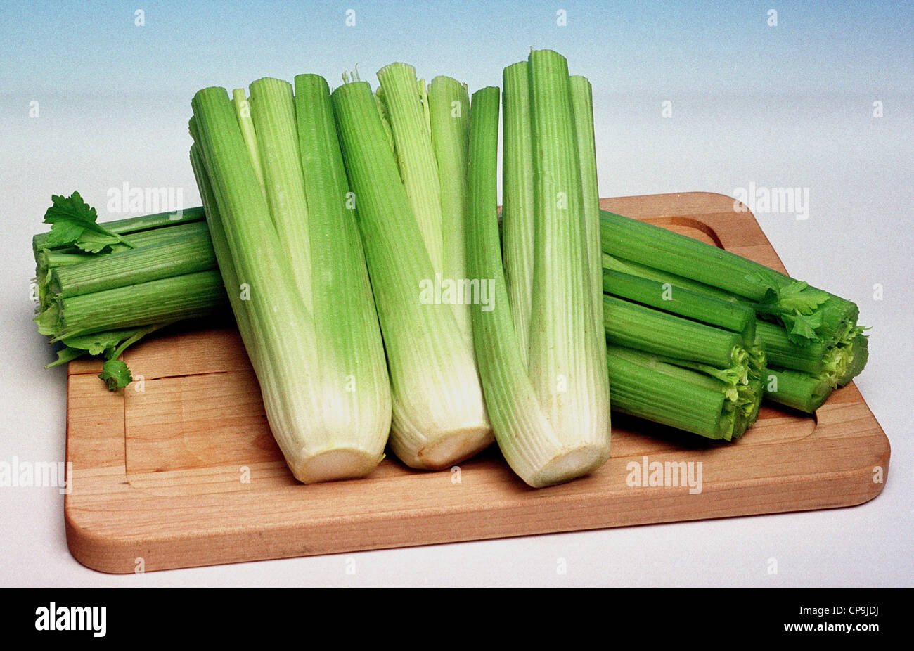 Organic salad vegetables - celery Stock Photo
