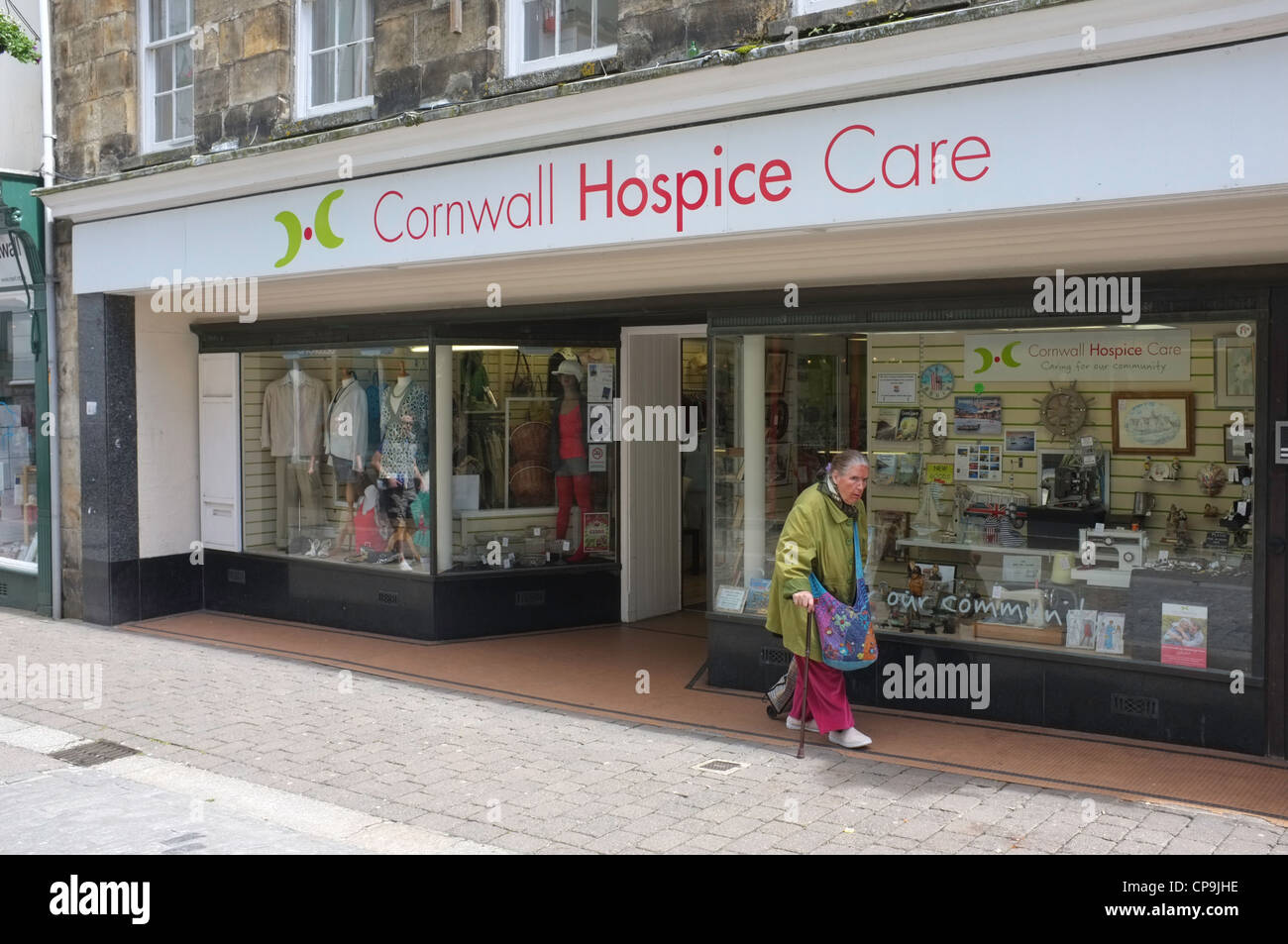 Charity shop in Falmouth, Cornwall, UK Stock Photo
