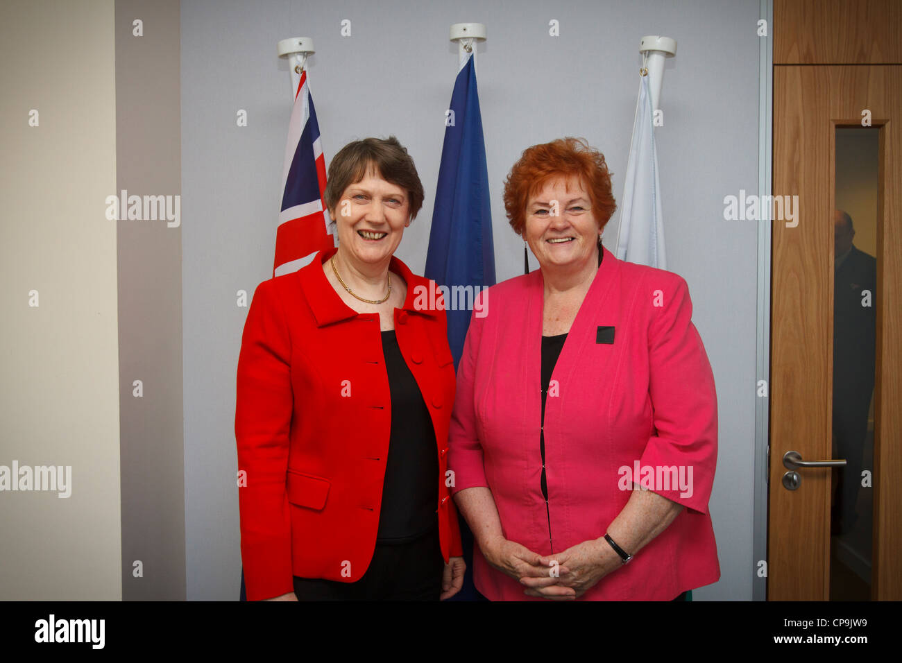 Helen Clark administrator to the UNDP with Rosemary Butler the Presiding officer of the Welsh Assmebly Stock Photo