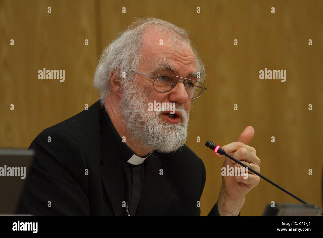 The Archbishop of Canterbury, Dr Rowan Williams, pictured in Cardiff Bay. Stock Photo