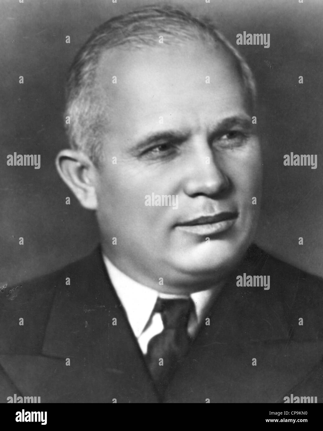 NIKITA KHRUSHCHEV (1894-1971) Soviet Russian politician as Chairman of the Council of Ministers of the Ukrainian SSR in 1940 Stock Photo