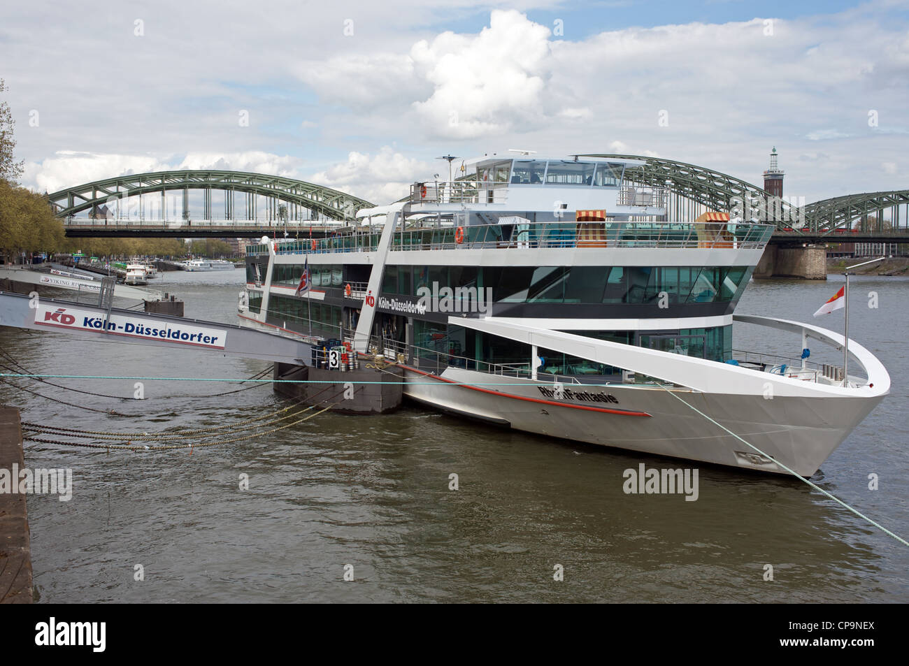 Rhein Fantasie cruise liner Cologne Germany Stock Photo