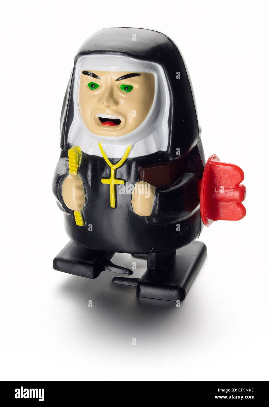 clockwork nun toy Stock Photo