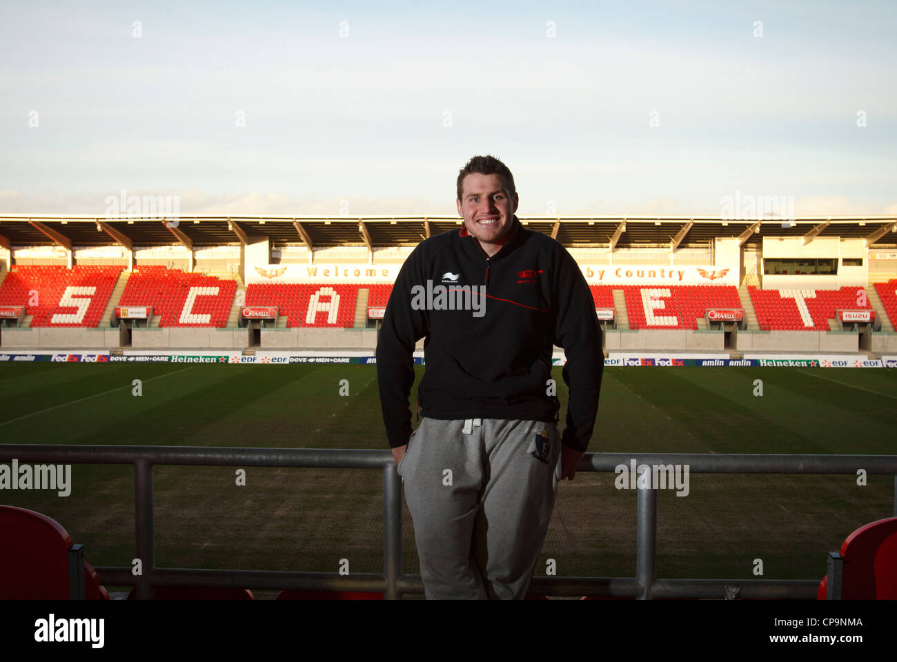 Rugby Player Ben Scarlets and England Number 8 photographed in