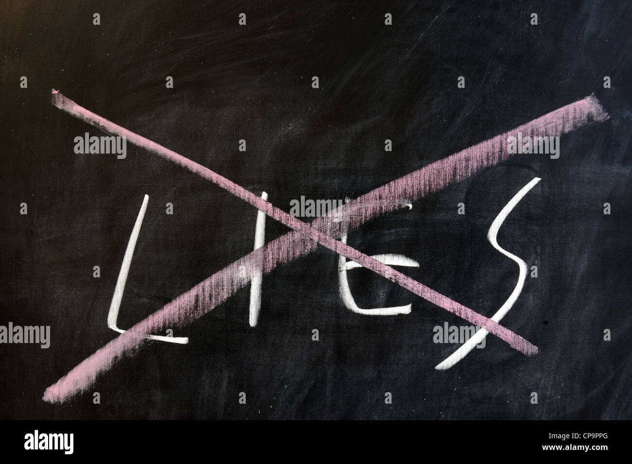 Chalk drawing - Concept of no lies Stock Photo - Alamy