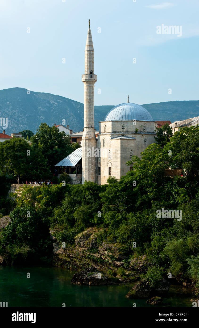 View of Mostar Mosque.Mostar.Bosnia- Herzegovina.Balkans.Europe. Stock Photo