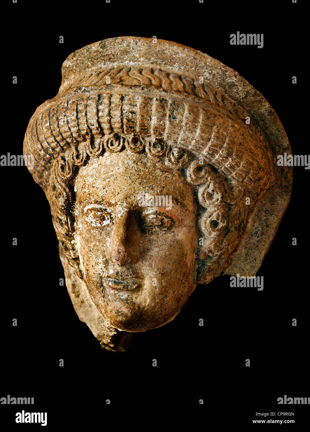 female head 4 Century BC Etruscan Italy Stock Photo