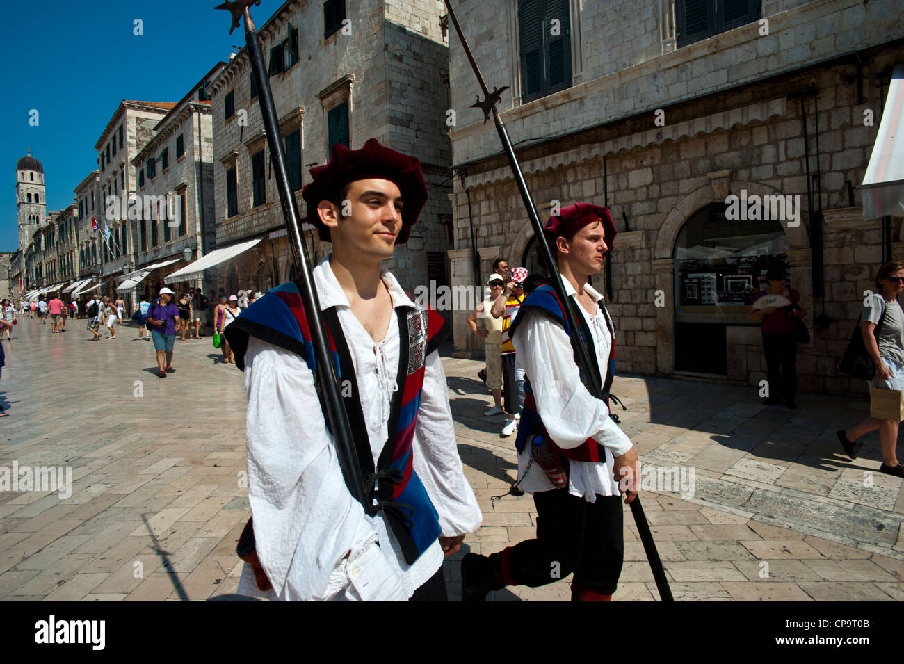 Changing of the guard ceremony, Old Town, Dubrovnik. Croatia. Stock Photo