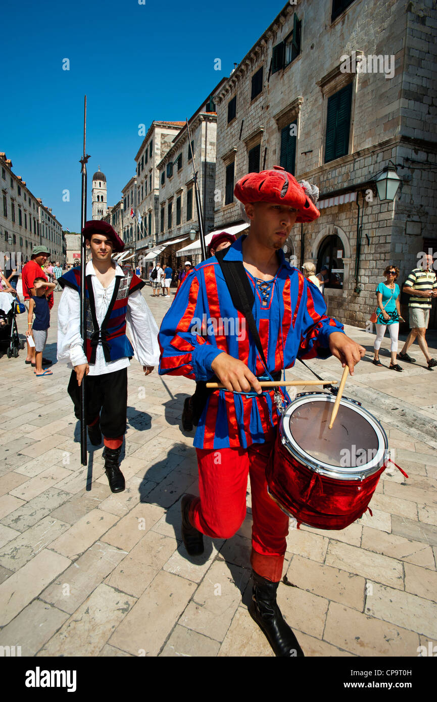 Changing of the guard ceremony, Old Town, Dubrovnik. Croatia. Stock Photo