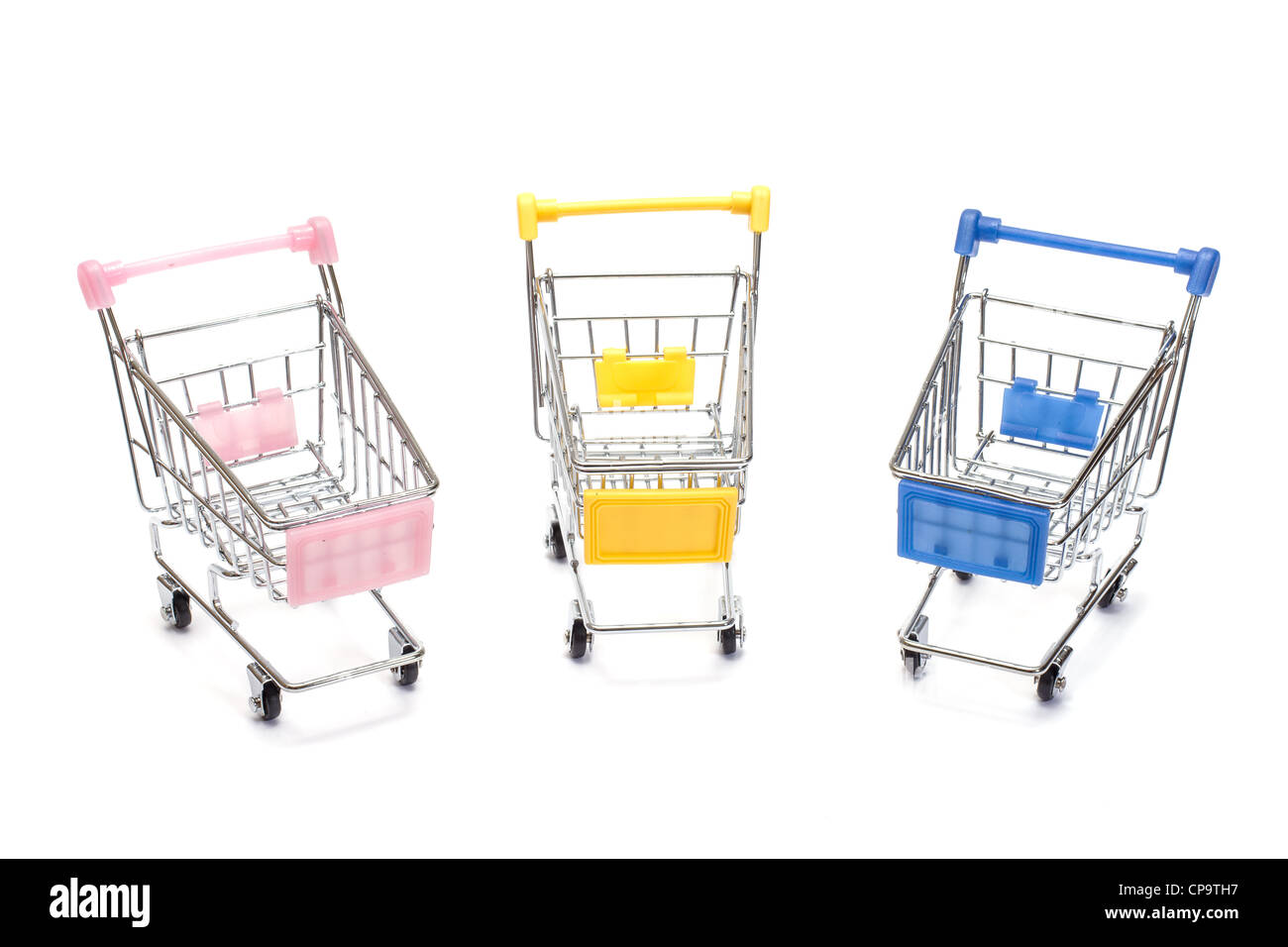 Shopping carts isolated on white background Stock Photo - Alamy
