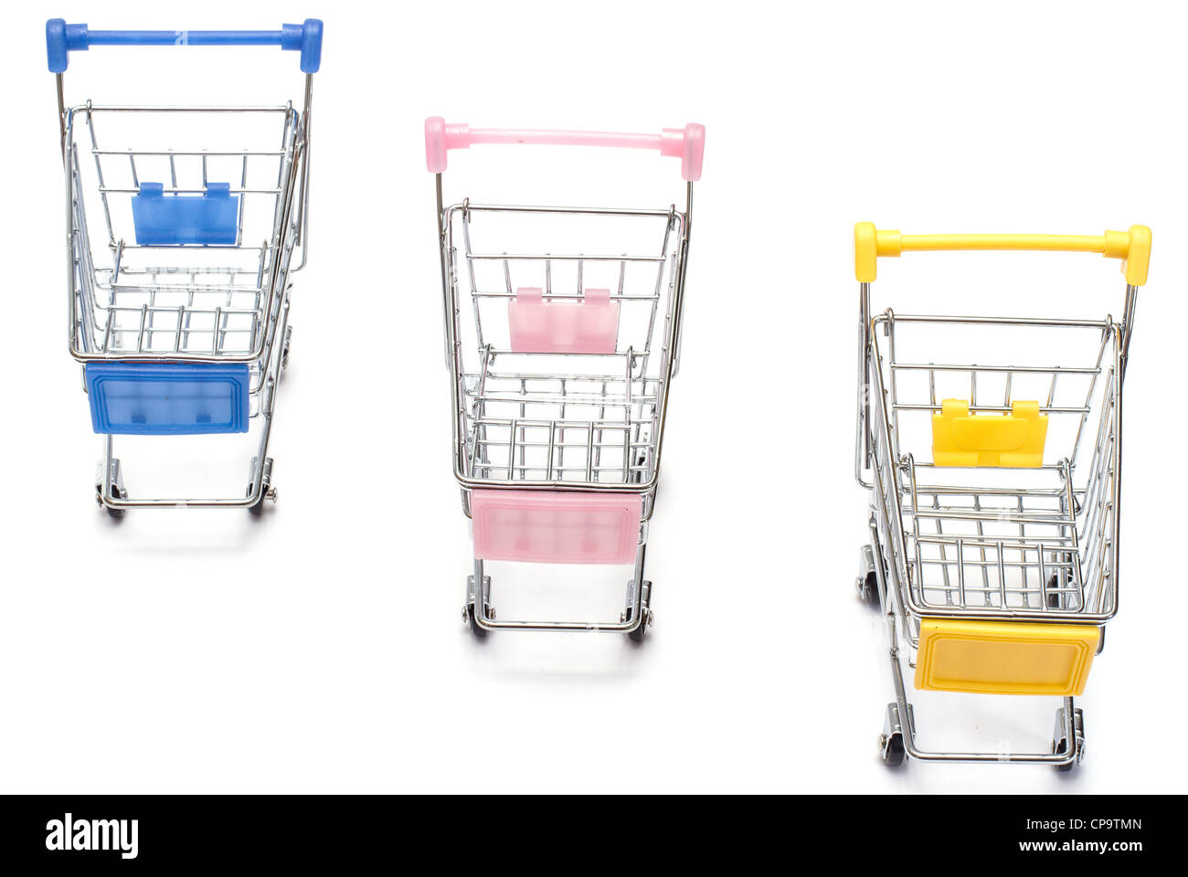 Shopping carts isolated on white background Stock Photo - Alamy