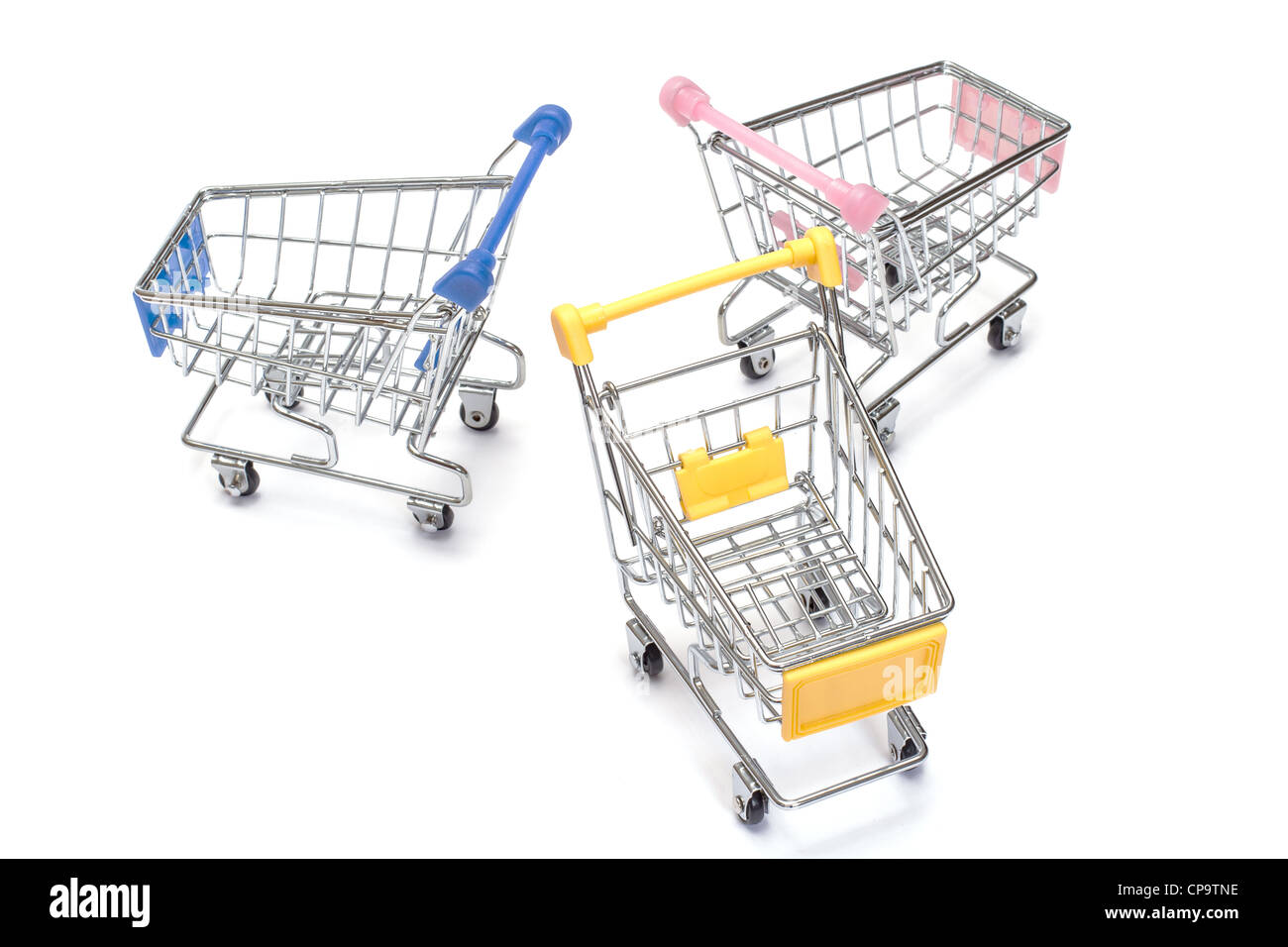 Shopping carts isolated on white background Stock Photo - Alamy