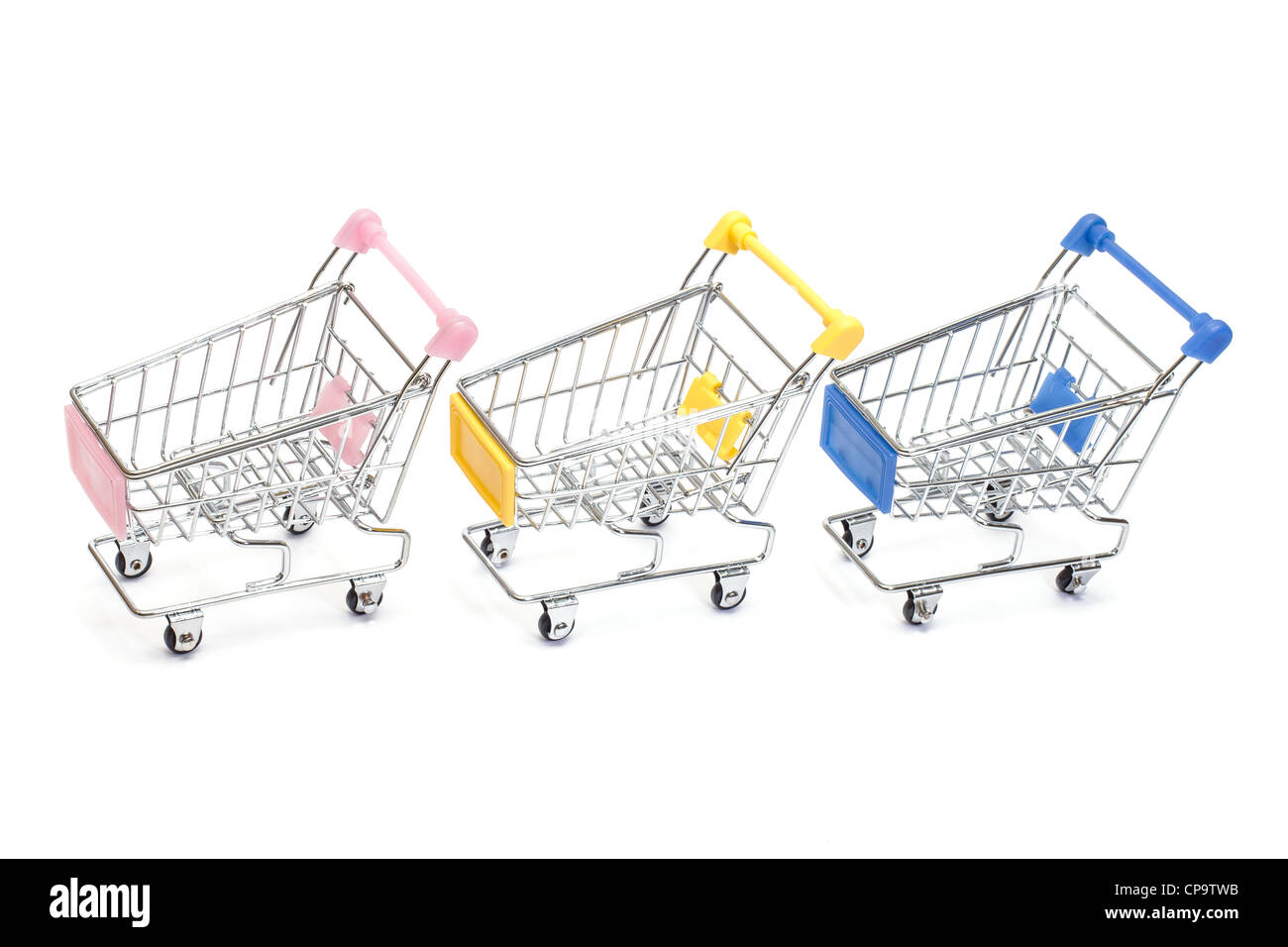 Shopping carts isolated on white background Stock Photo