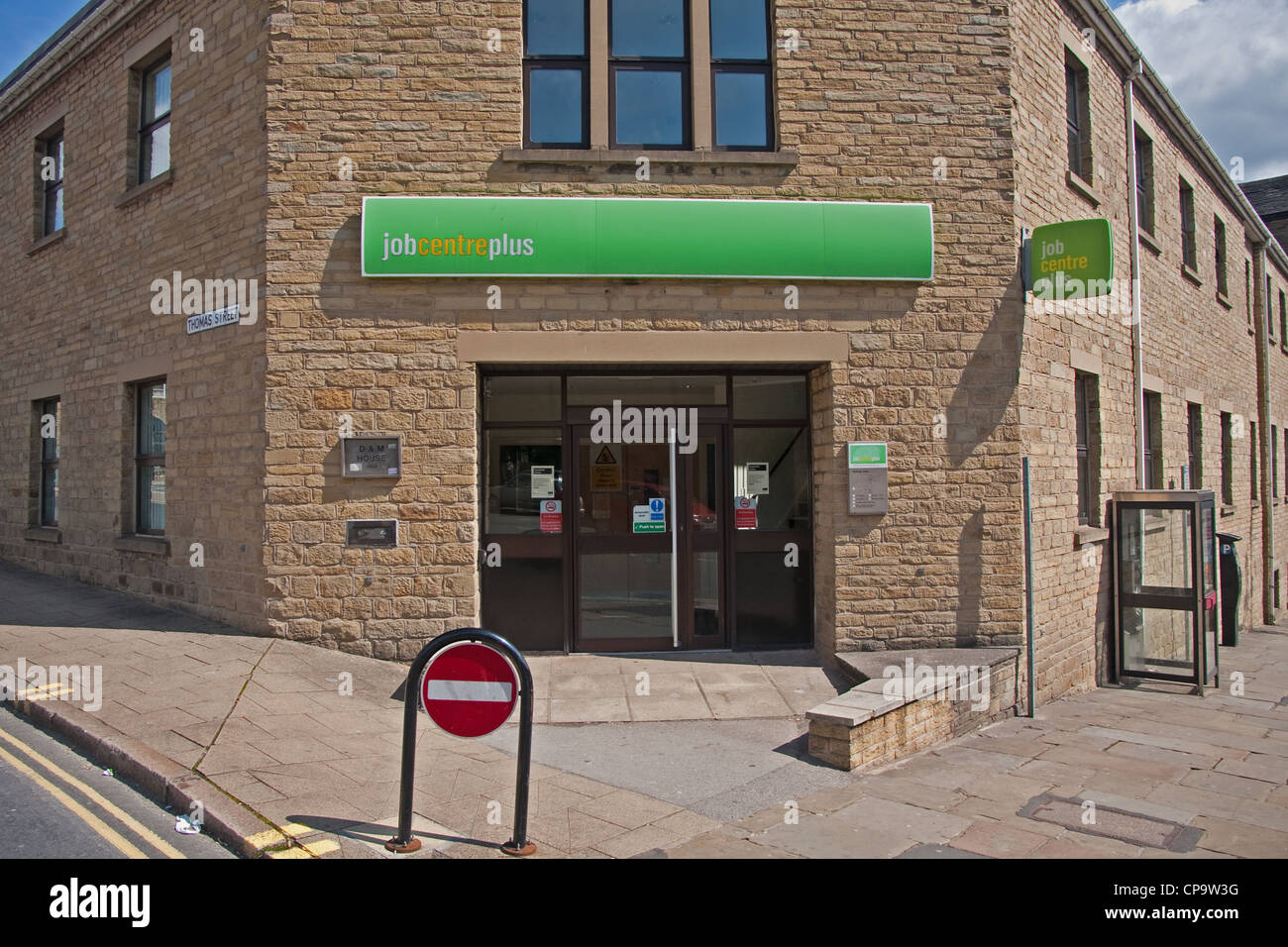 Entrance to Job Centre Plus, Halifax Stock Photo Alamy