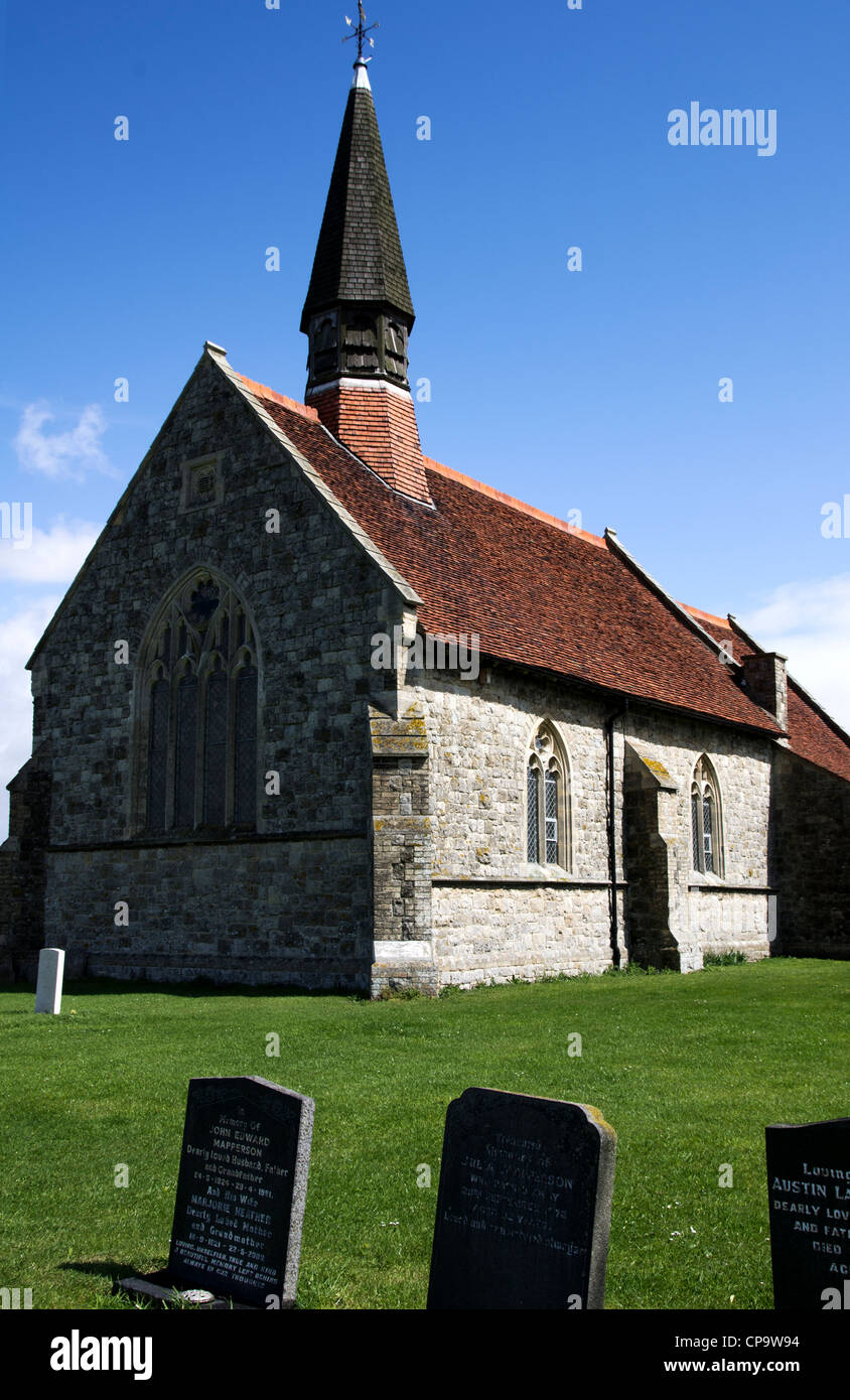 St Lawrence Parish Church, St. Lawrence, Essex, England, UK Stock Photo