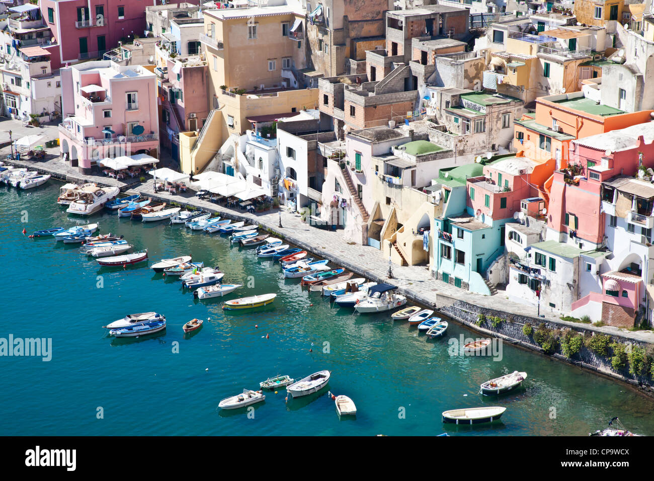 Panoramic view of Procida Isle, in Naples Gulf, Italy Stock Photo Alamy