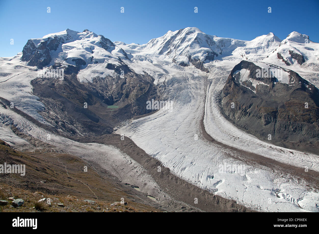 Melting glaciers in the swiss alps Stock Photo - Alamy