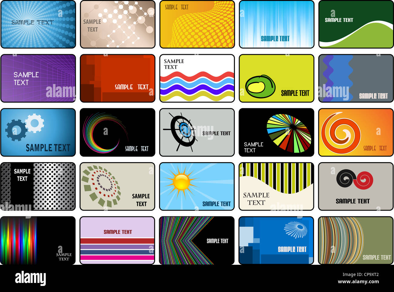 Large collection of various business card designs Stock Photo - Alamy