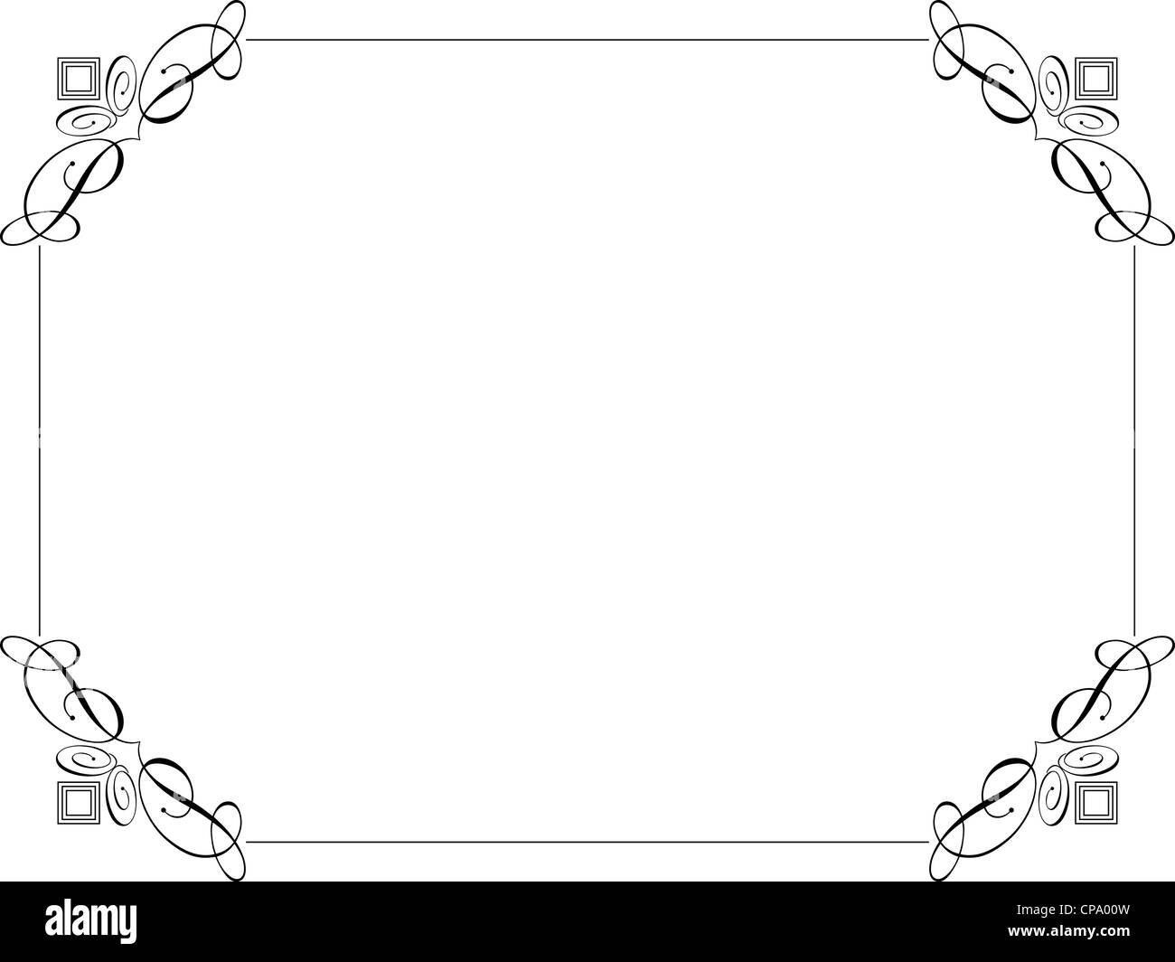 Decorative border on a white background Stock Photo - Alamy