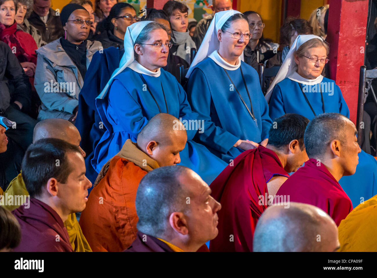 Paris, France, Interfaith Buddhist Festival, Religious Ceremony, French