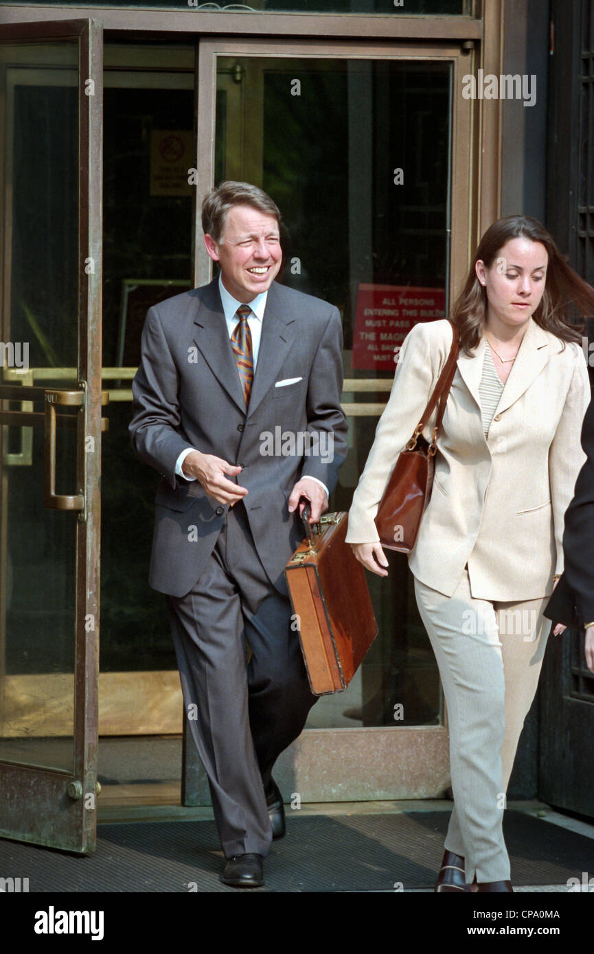 David Kendall, attorney for US President Bill Clinton, leaves the ...