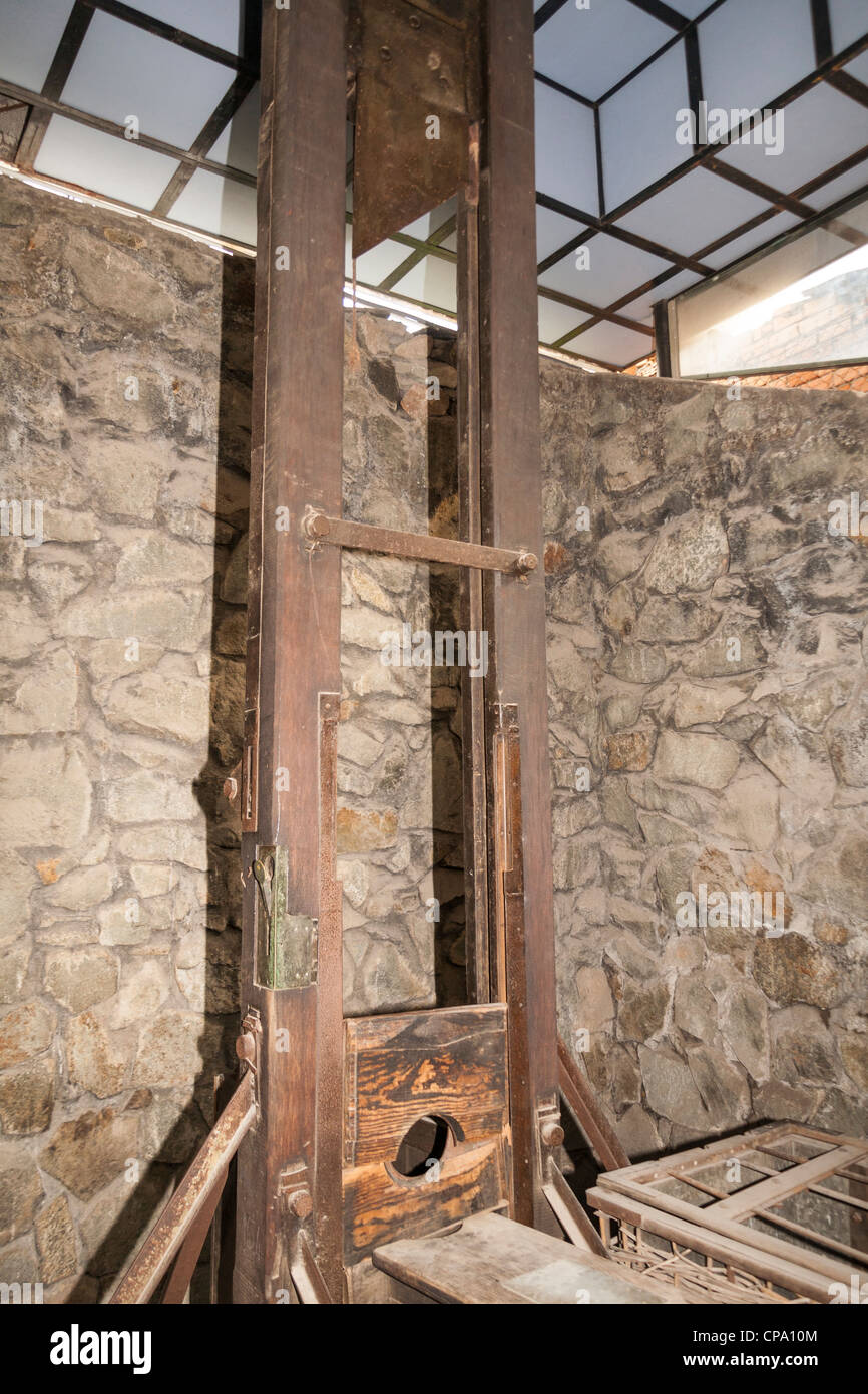 A guillotine in the War Remnants Museum, Ho Chi Minh City, (Saigon), Vietnam Stock Photo