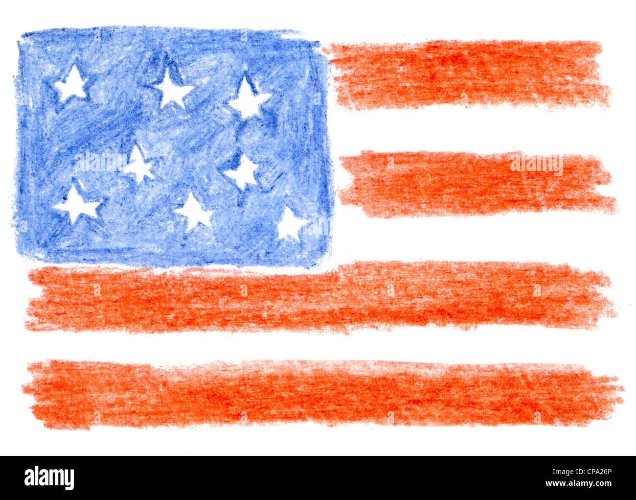 American flag, pencil drawing Stock Photo Alamy