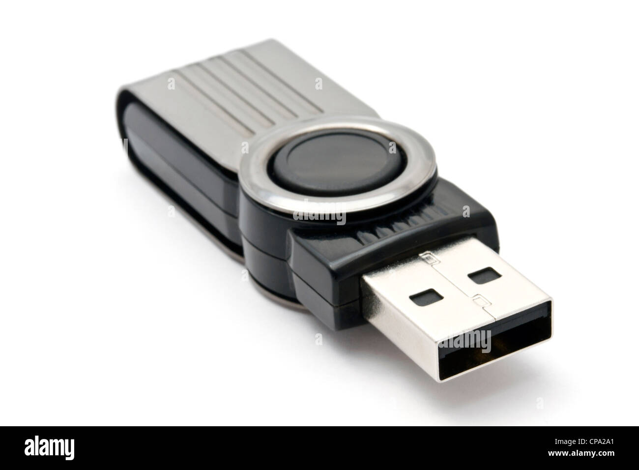 USB Flash Drive closeup on white background Stock Photo - Alamy