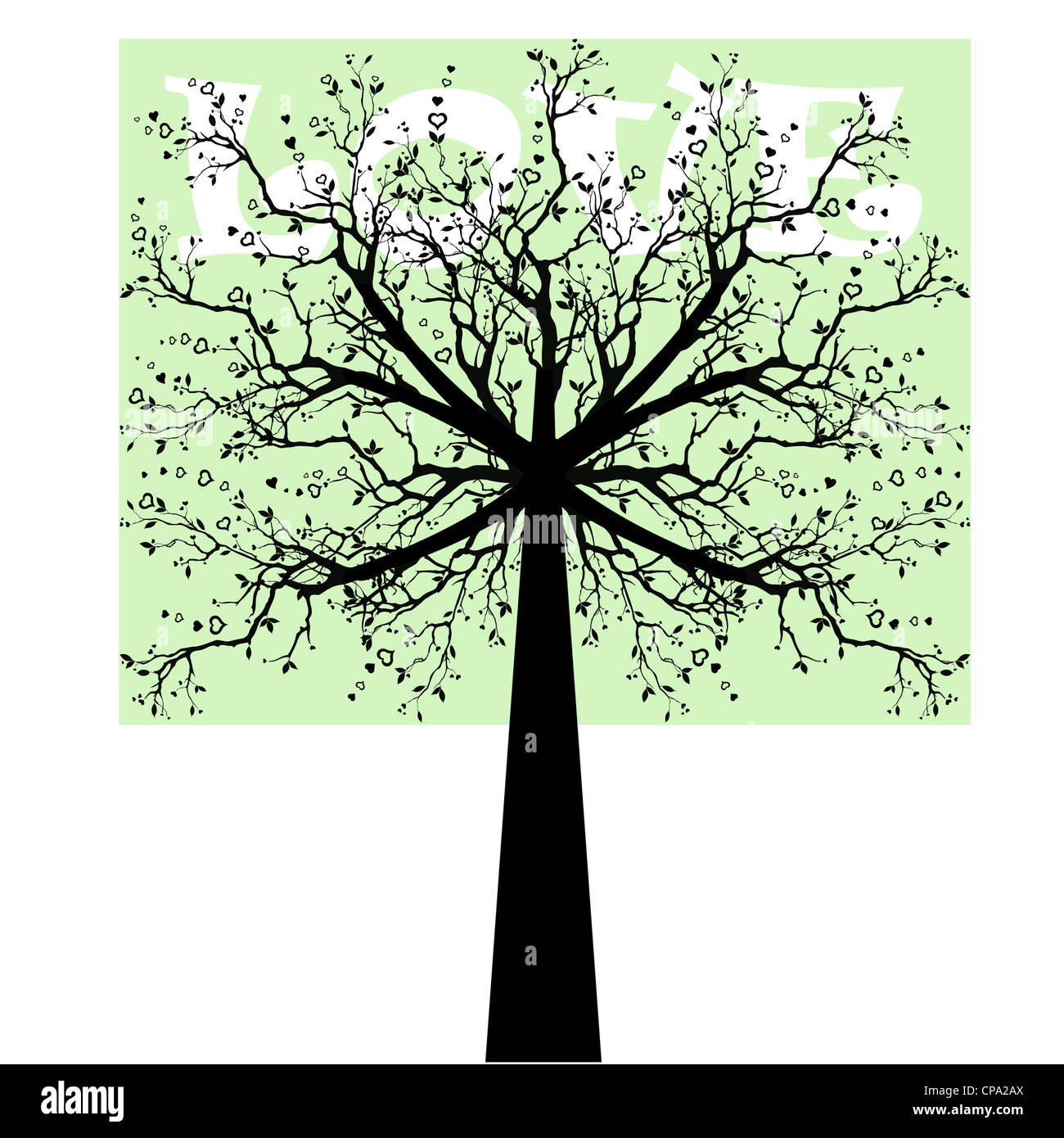 Beautiful love tree isolated on white background Stock Photo - Alamy
