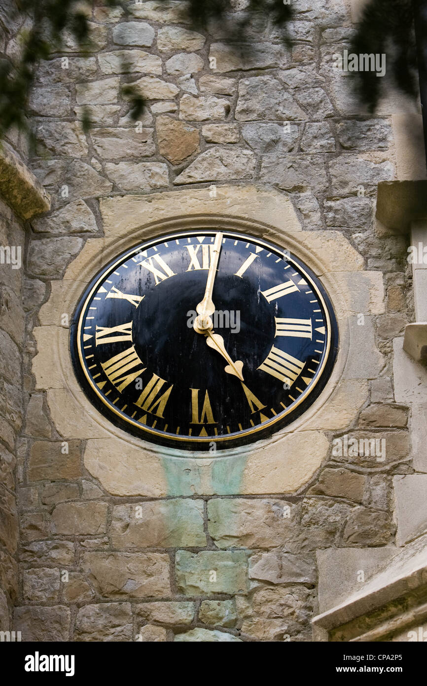 Clock, Whitstable Castle, Kent, England, UK Stock Photo