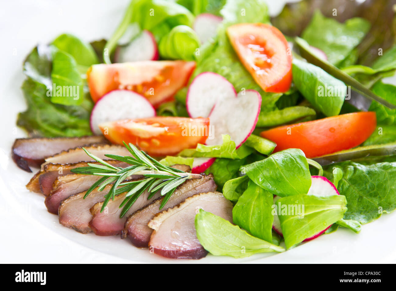Smoked duck salad Stock Photo - Alamy
