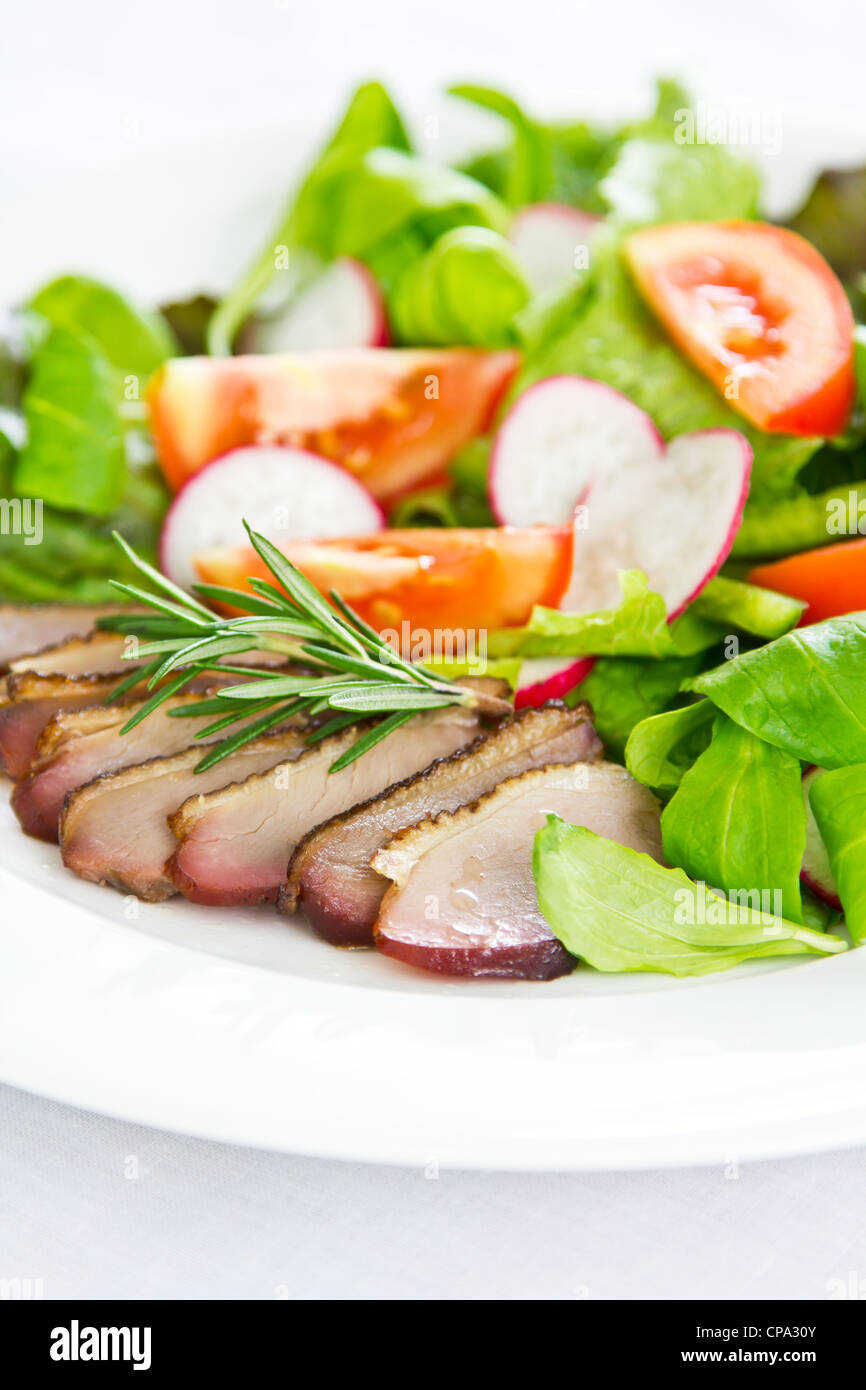 Smoked duck salad Stock Photo - Alamy