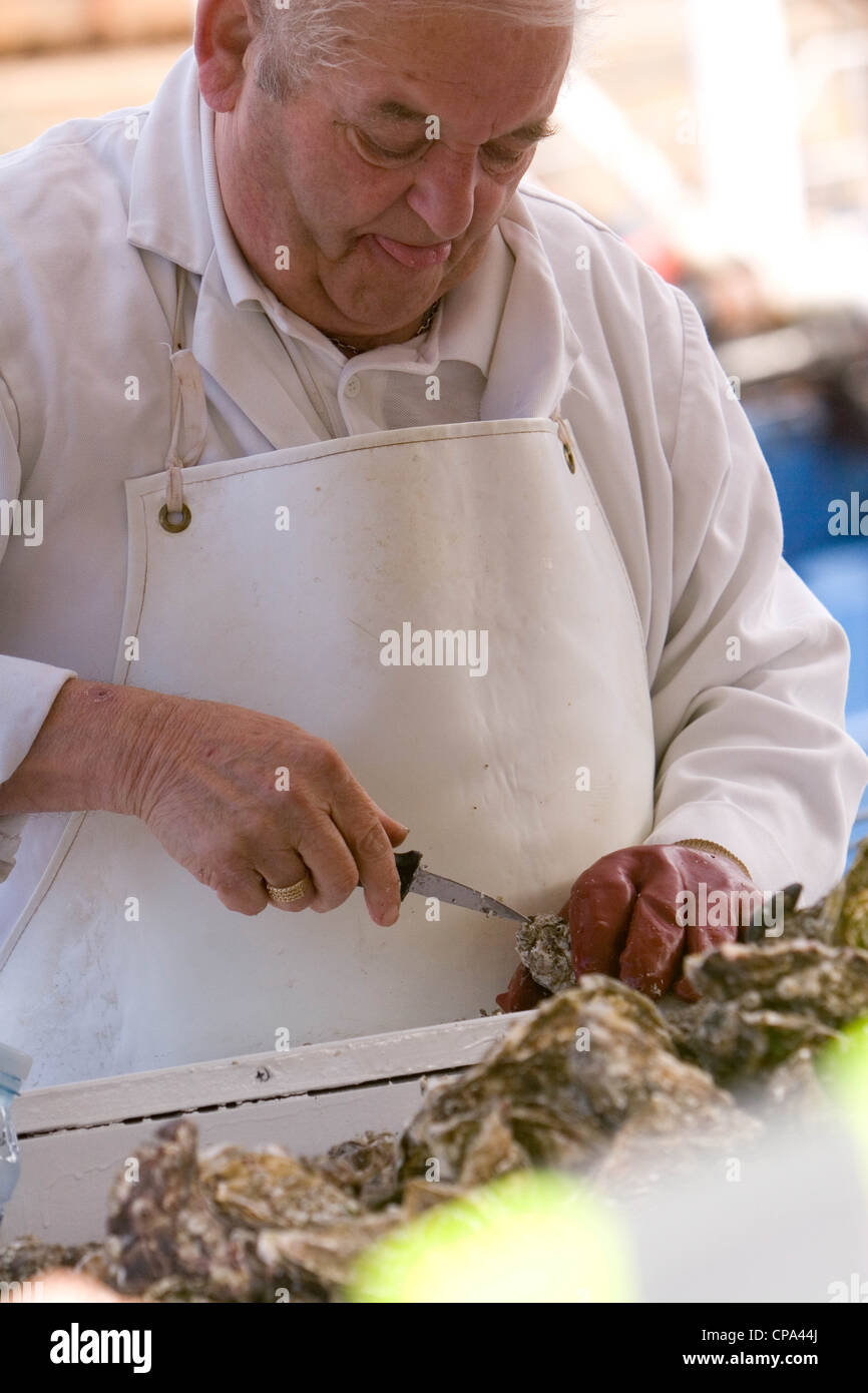 Whitstable Oysters, Whistable Harbour, Kent, England, UK Stock Photo
