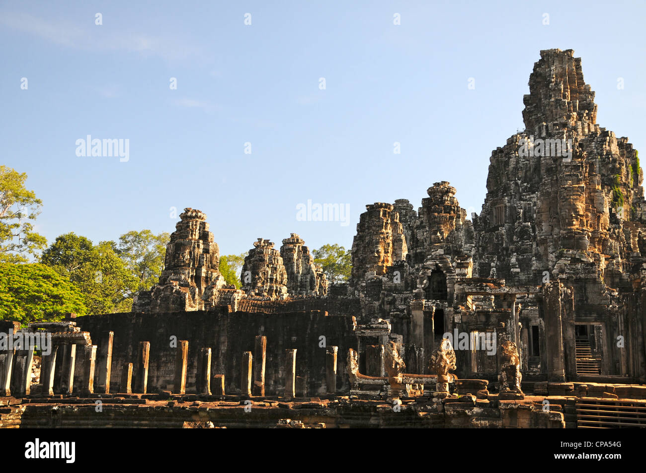 Angkor Wat, Cambodia. Monks in the temple & Vietnam set Stock Photo