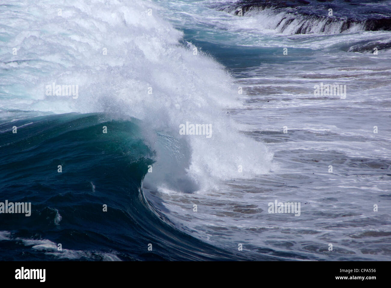 Breaking wave, big surf Stock Photo