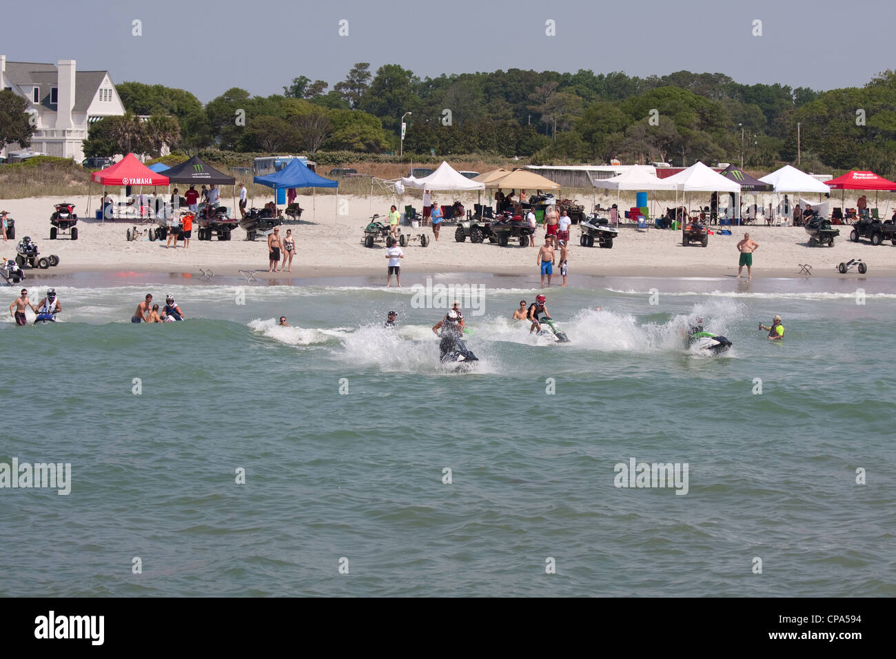 Jet Ski Racing Take Off Stock Photo - Alamy