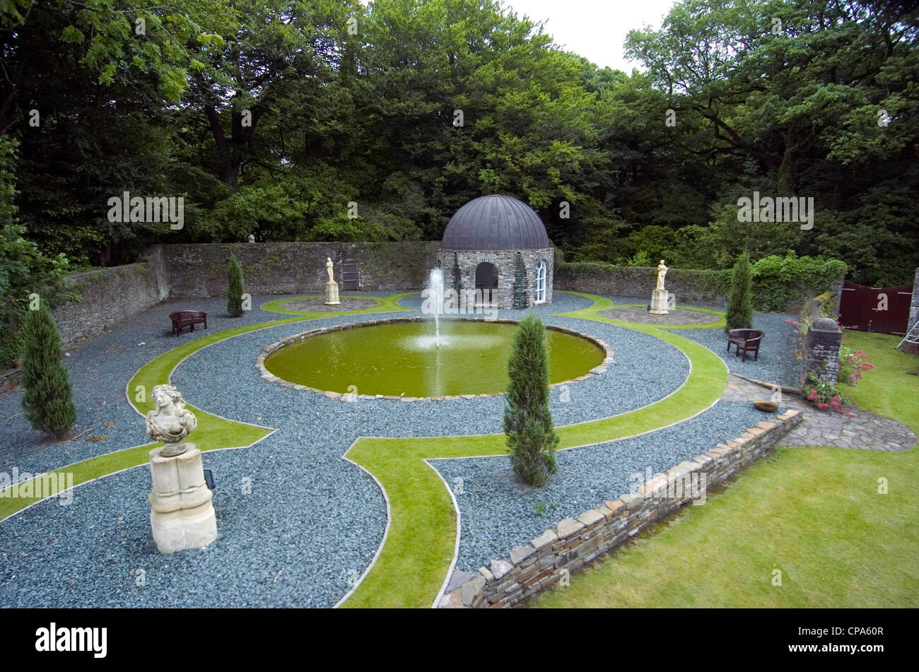 Plas Cilybebyll French style mansion near Rhos, Neath, UK Stock Photo