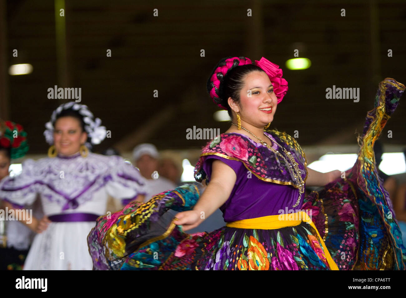 Ballet Folklorico dancers performing at Cinco de Mayo festival in ...