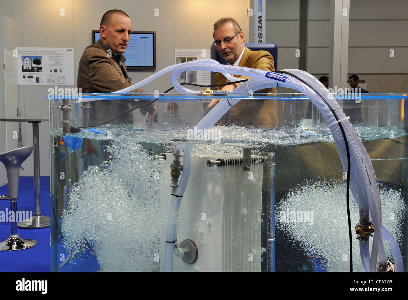 A septic tank with ventilation, Leipzig, Germany Stock Photo