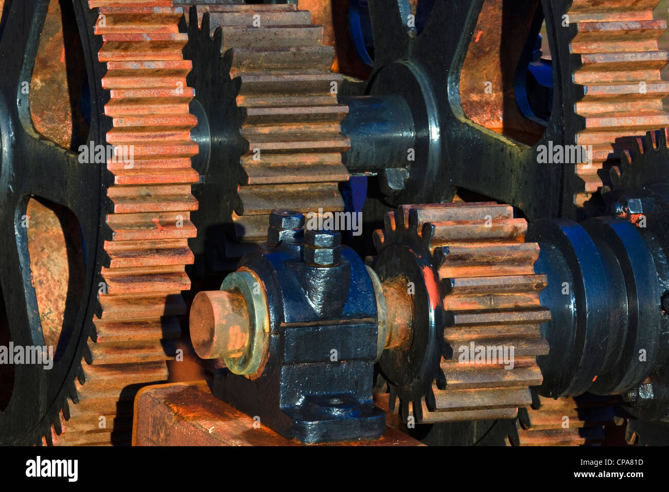 Red Car Engine stock image. Image of fuel, gears, mechanical