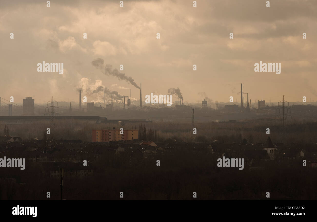 Industrial landscape, Duisburg, Germany Stock Photo