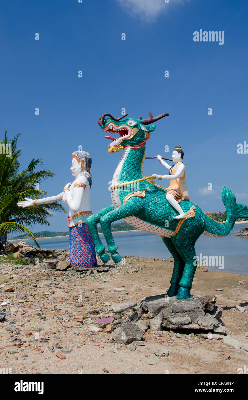 Thailand, Island of Ko Samui (aka Koh Samui), Fan Island. Giant statue