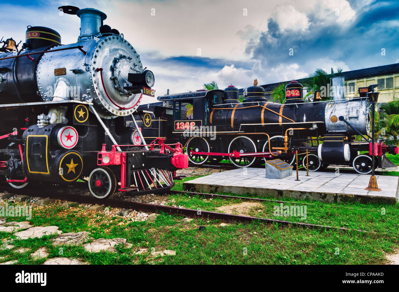 Tourist sugar trains, Santa Clara, Cuba Stock Photo