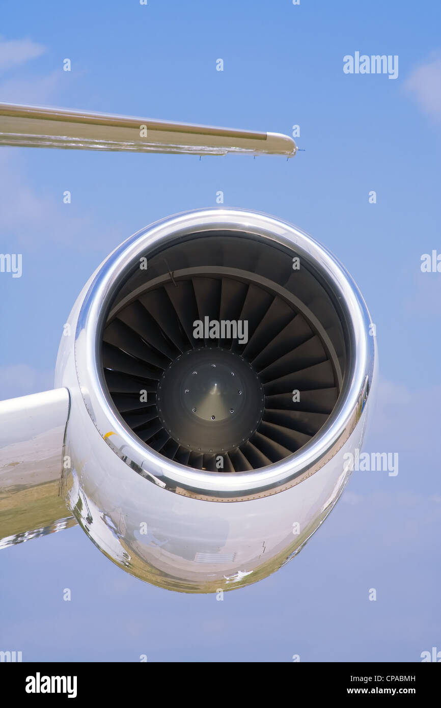 aircraft jet engine with sky as background Stock Photo - Alamy